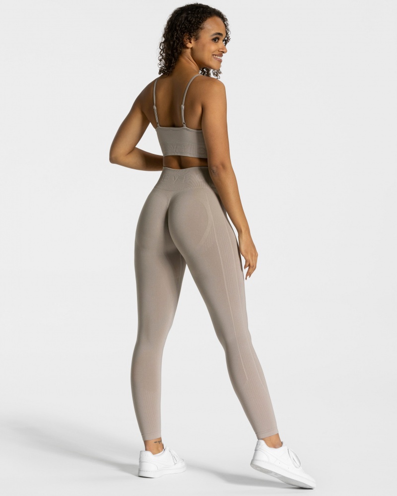 Grey Women's Teveo Focus Scrunch Leggings | 0653-PVXBQ