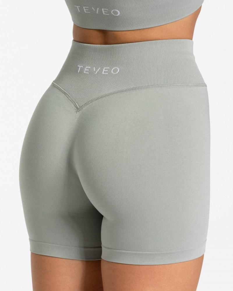 Grey Women's Teveo Sensation Mini Shorts | 3290-XUVLS