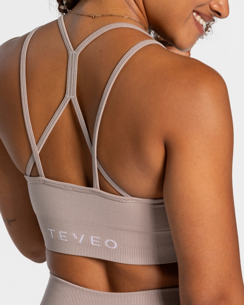 Grey Women's Teveo Timeless Scrunch Bras | 9164-NSJZW