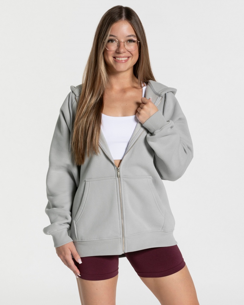 Light Grey Women's Teveo Candy Oversized Jackets | 6394-CINKM