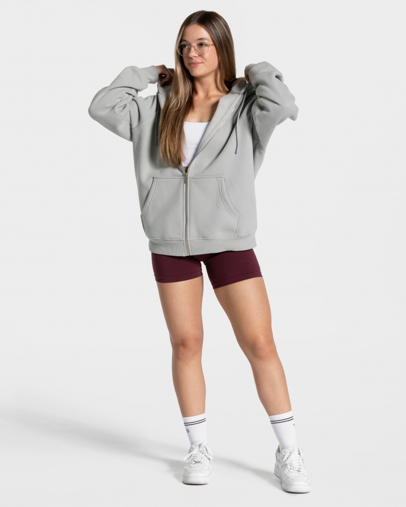 Light Grey Women's Teveo Candy Oversized Jackets | 6394-CINKM