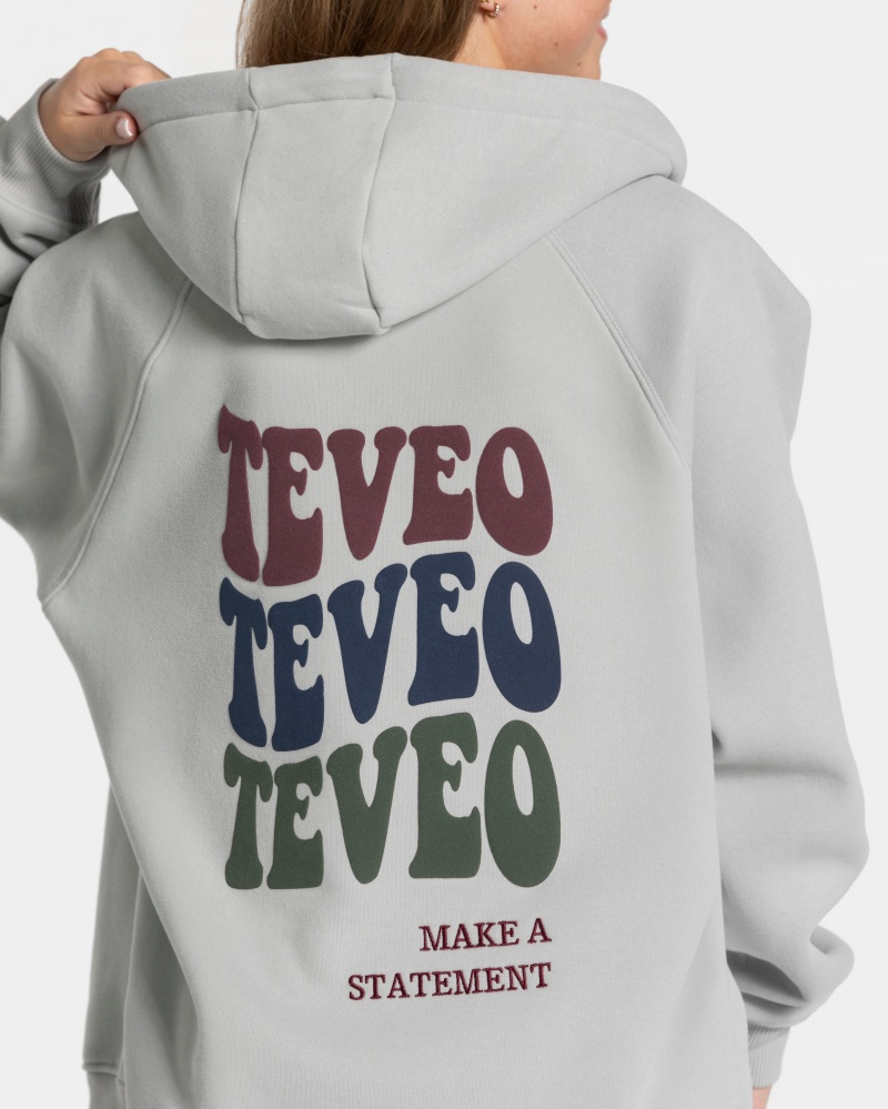 Light Grey Women's Teveo Candy Oversized Jackets | 6394-CINKM