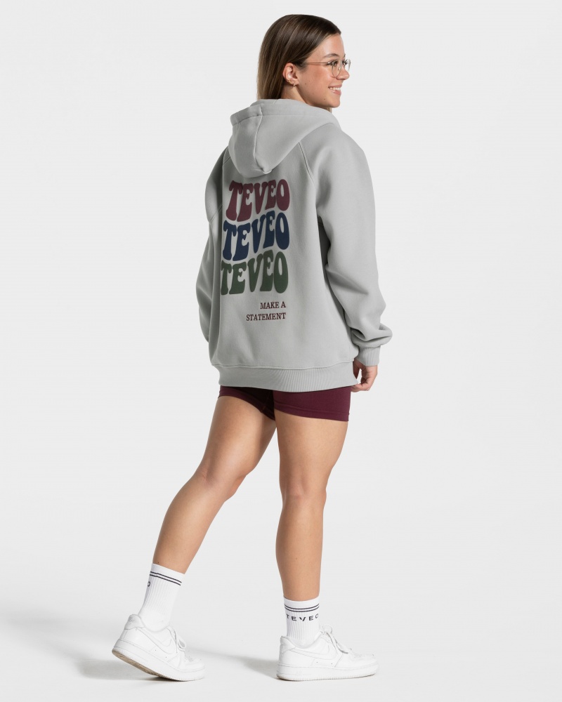 Light Grey Women's Teveo Candy Oversized Jackets | 6394-CINKM