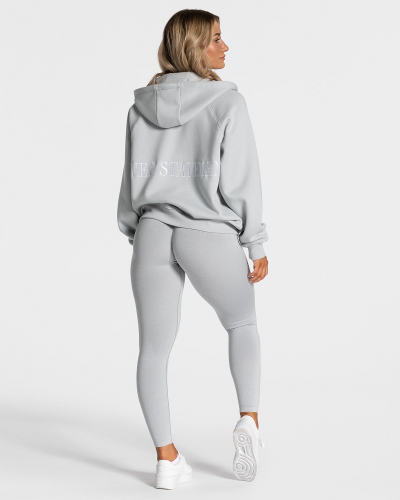 Light Grey Women's Teveo Statement Oversized Jackets | 6493-LOHVE