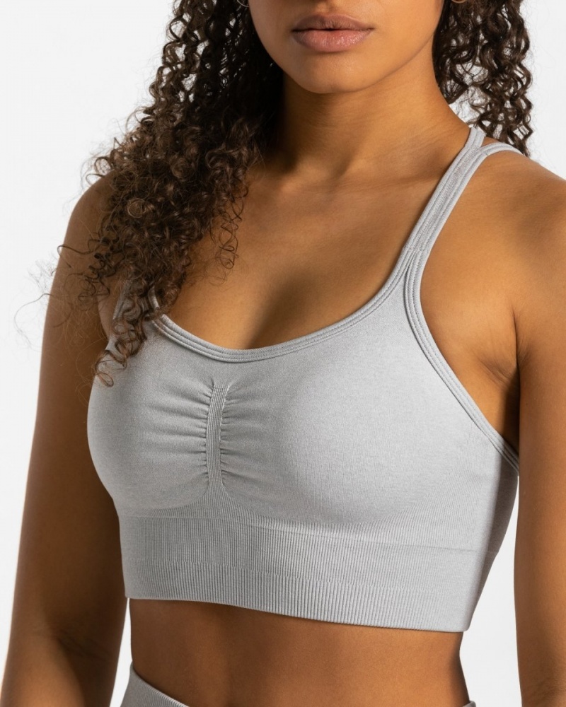 Light Grey Women's Teveo Timeless Scrunch Bras | 1346-WFNXU