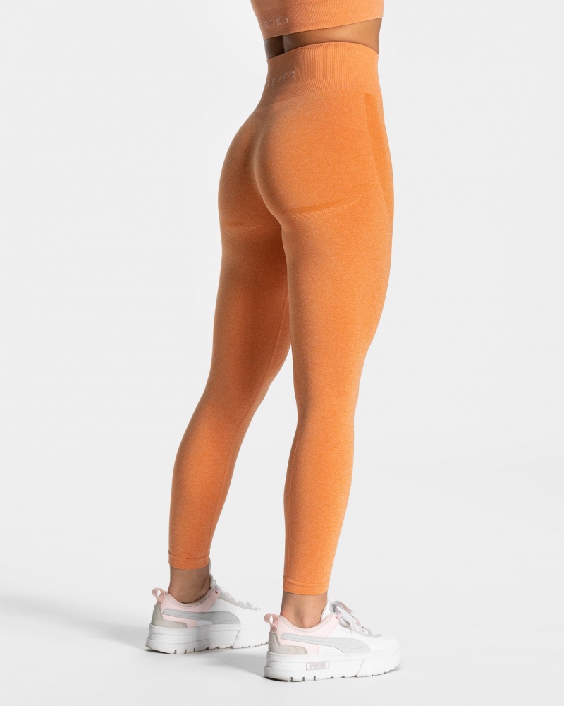 Orange Women's Teveo Evolution V2 Leggings | 2439-DYMFR