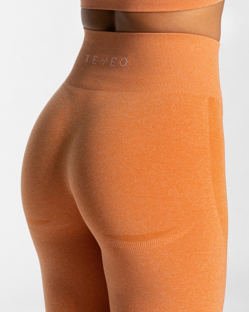 Orange Women's Teveo Evolution V2 Leggings | 2439-DYMFR