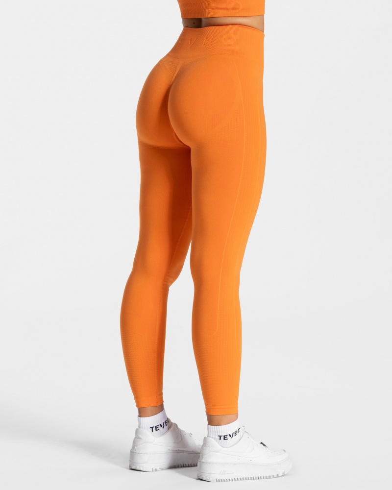 Orange Women's Teveo Focus Scrunch Leggings | 9270-GCDVB