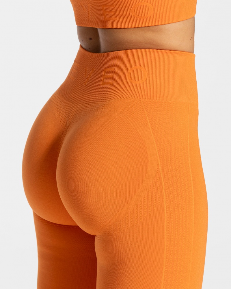 Orange Women's Teveo Focus Scrunch Leggings | 9270-GCDVB