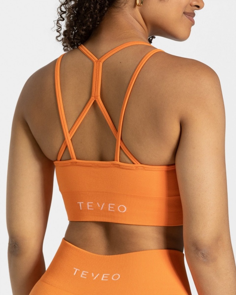 Orange Women's Teveo Timeless Scrunch Bras | 7564-SKWZU