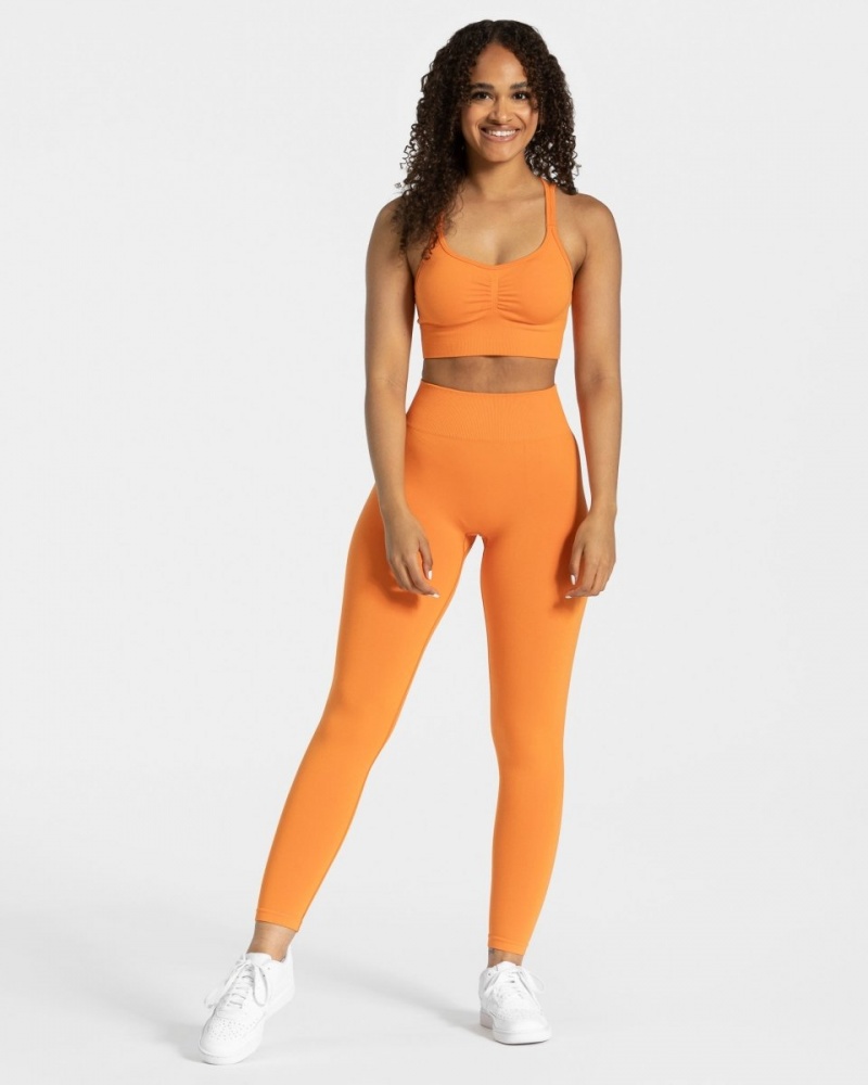 Orange Women's Teveo Timeless Scrunch Leggings | 1269-PHIKS