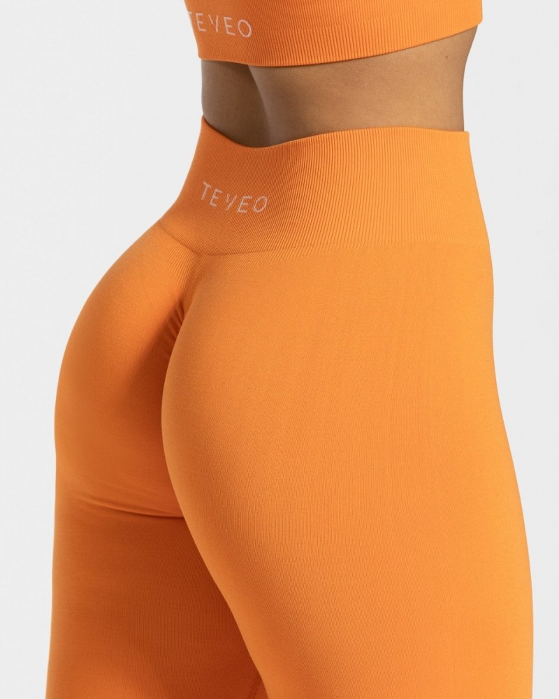 Orange Women's Teveo Timeless Scrunch Leggings | 1269-PHIKS