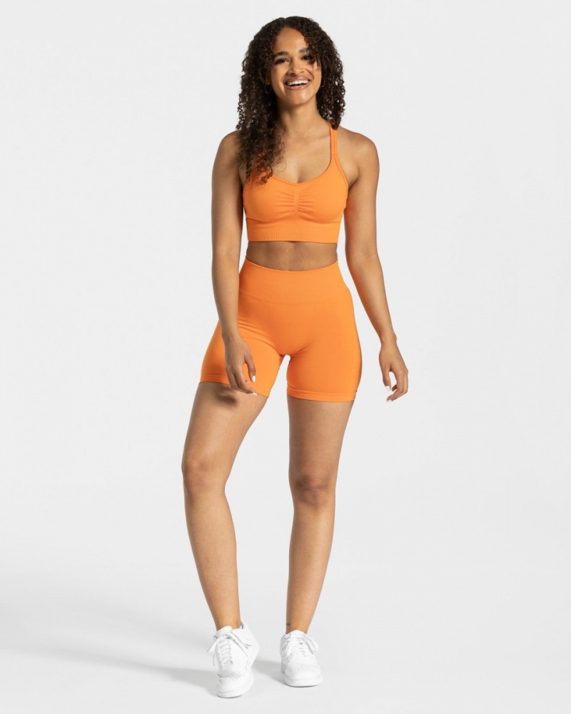 Orange Women's Teveo Timeless Shorts | 0845-MWYHZ