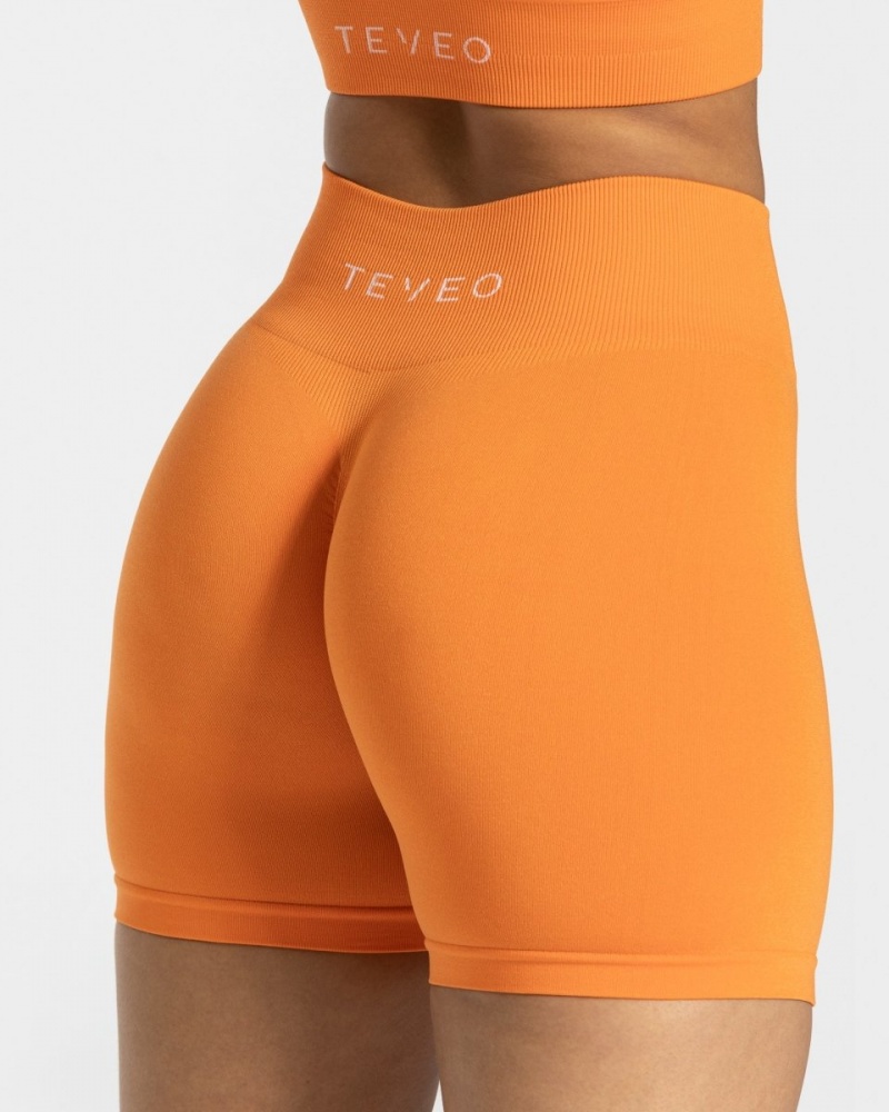 Orange Women's Teveo Timeless Shorts | 0845-MWYHZ