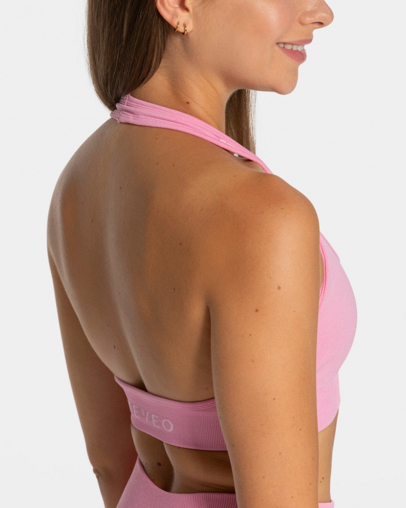 Pink Women's Teveo Everyday Neckholder Bras | 6912-YGIHL