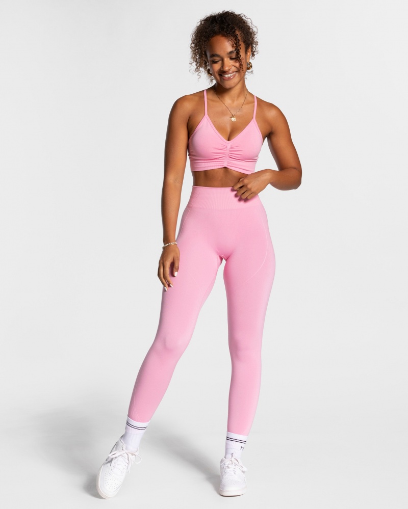 Pink Women's Teveo Focus Bras | 3798-JNMDU