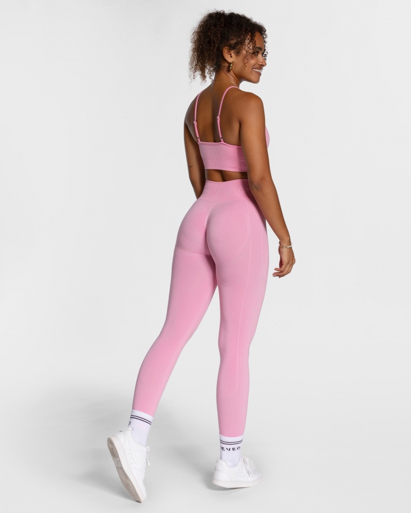 Pink Women's Teveo Focus Scrunch Leggings | 0691-OIMEW