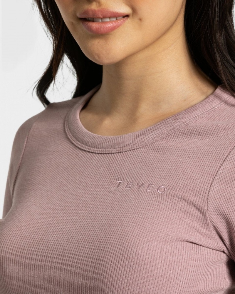 Pink Women's Teveo Lounge T Shirts | 0485-MLAEX