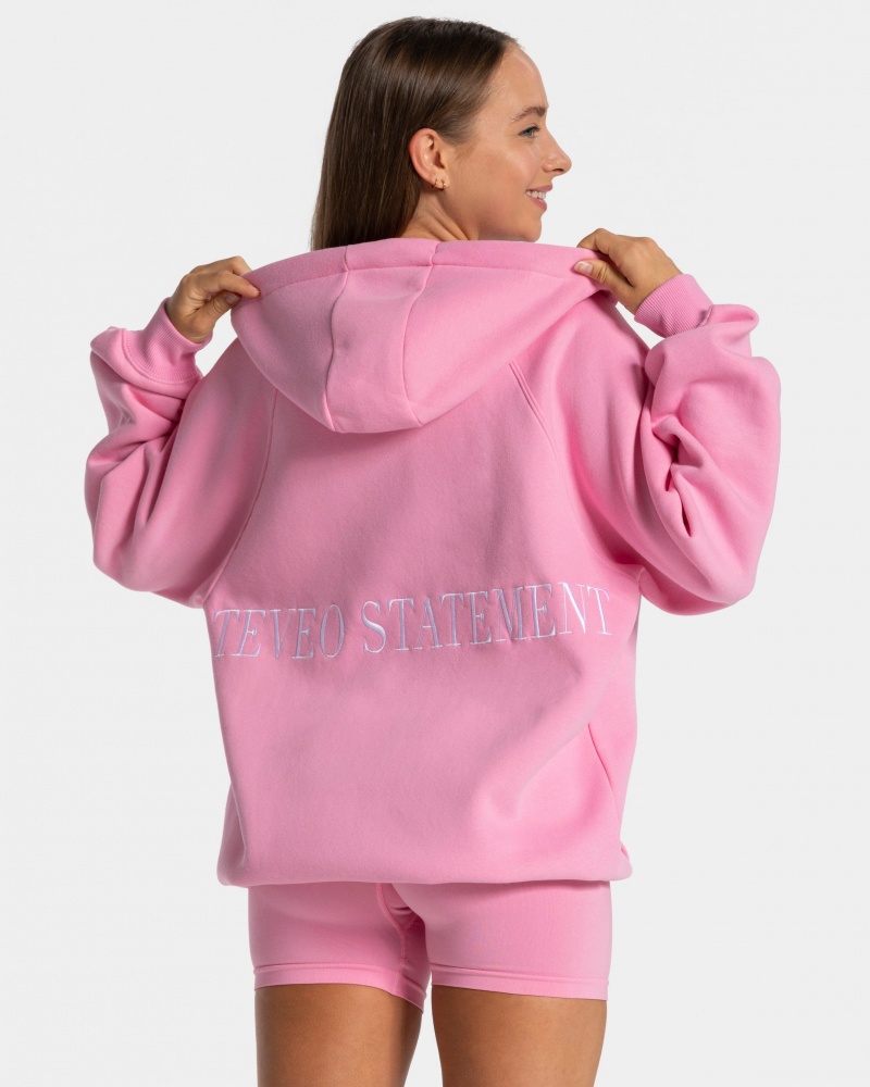 Pink Women's Teveo Statement Oversized Jackets | 8417-ZYQGV