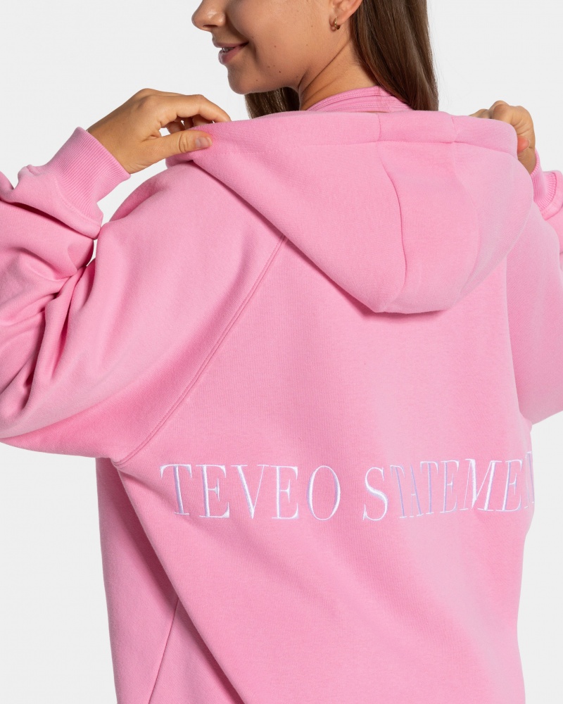 Pink Women's Teveo Statement Oversized Jackets | 8417-ZYQGV