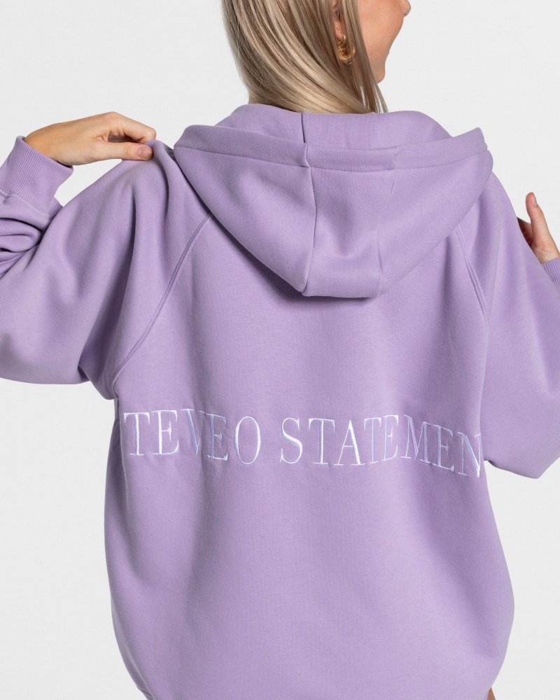 Purple Women's Teveo Statement Oversized Jackets | 8953-XHGNP