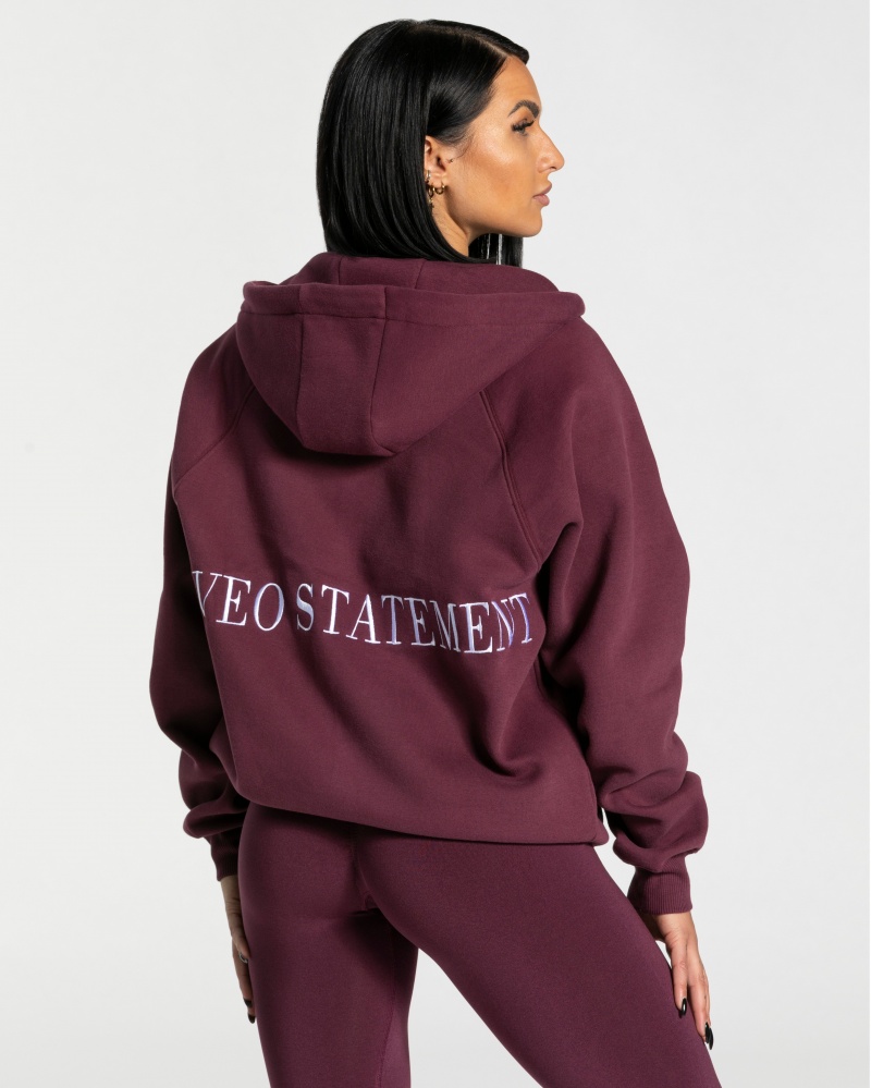 Purple Women's Teveo Statement Oversized Jackets | 4078-BRVMQ