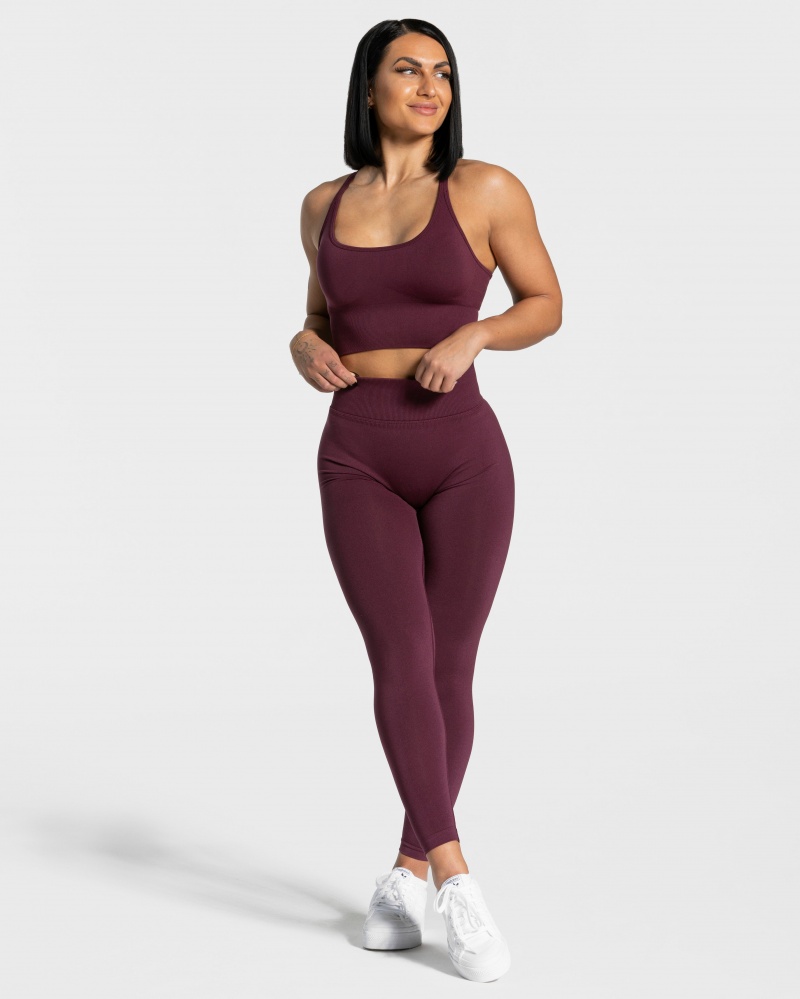 Purple Women's Teveo Statement Scrunch Leggings | 9683-DYXWL