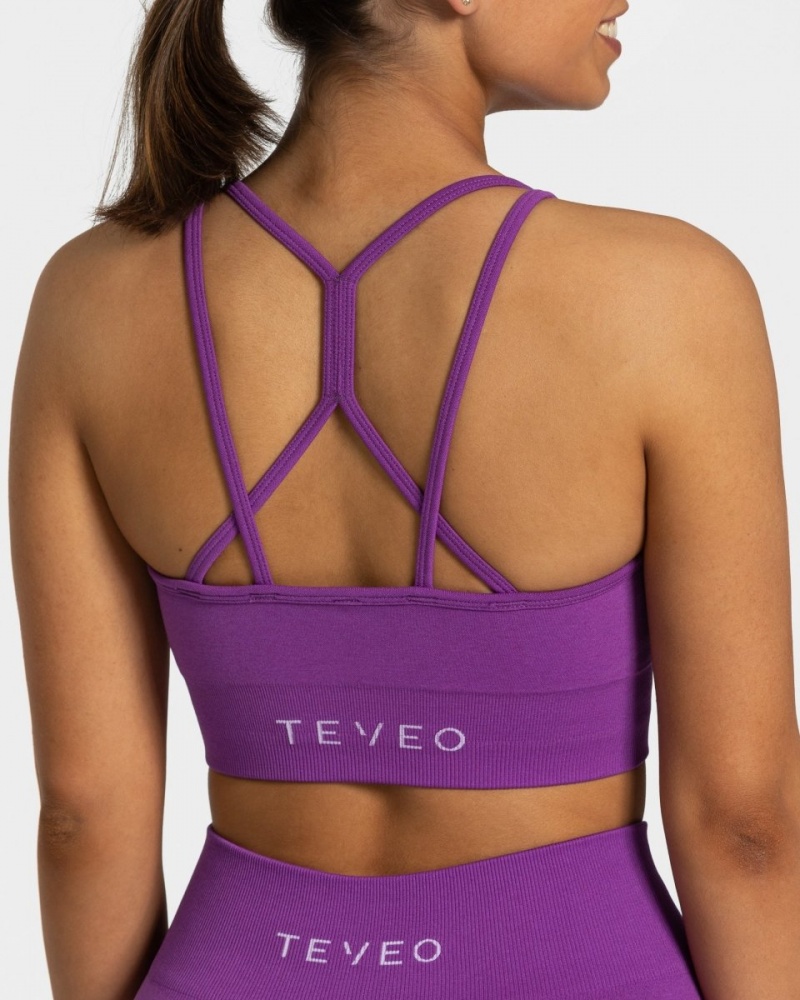 Purple Women's Teveo Timeless Scrunch Bras | 5371-CONBL