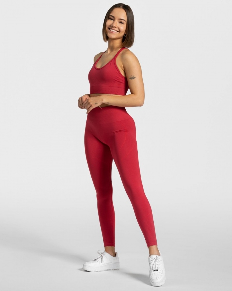 Red Women's Teveo True Leggings | 5746-IRJLD