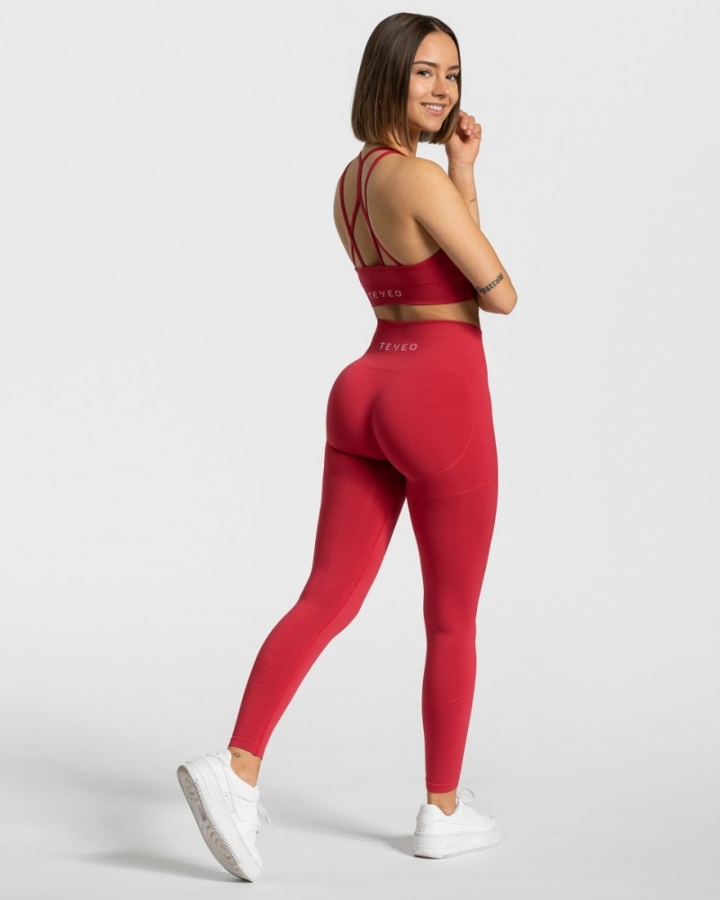 Red Women's Teveo True Leggings | 5746-IRJLD