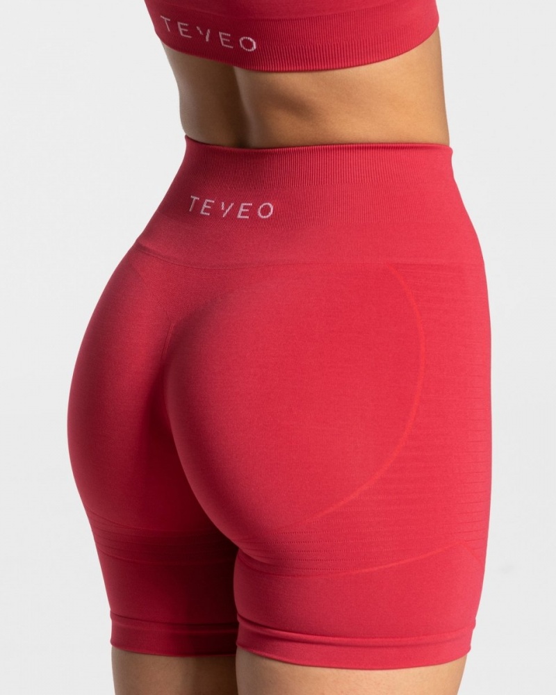 Red Women's Teveo True Shorts | 9871-GCLTK