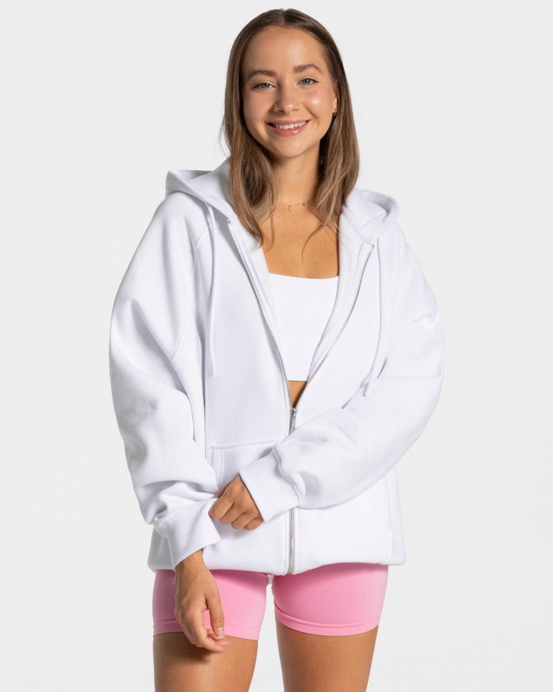 White Women's Teveo Candy Oversized Jackets | 3520-CMOST