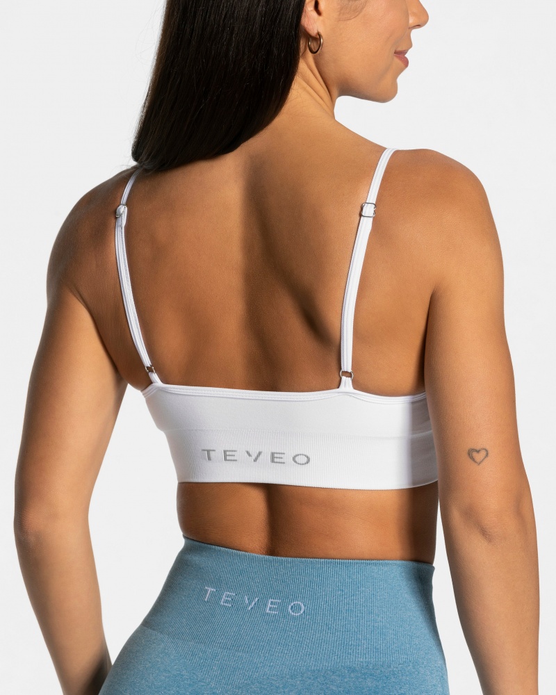 White Women's Teveo Evolution V2 Bras | 6492-MSPZI