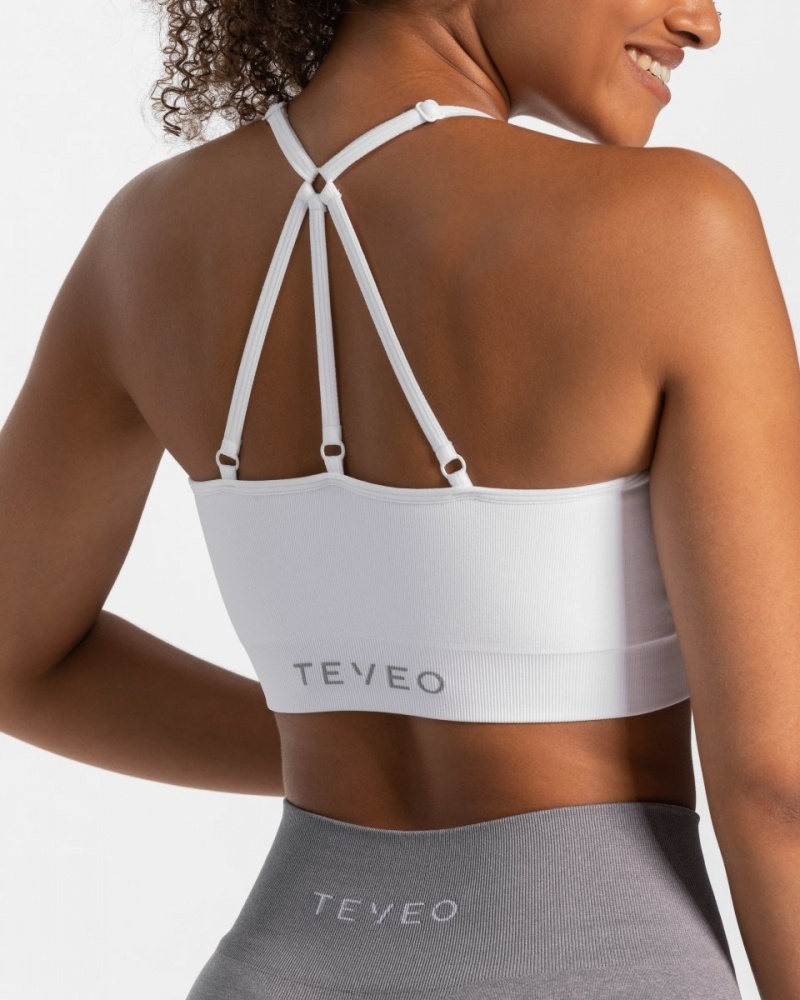 White Women's Teveo Intense Bras | 7506-NGKCO