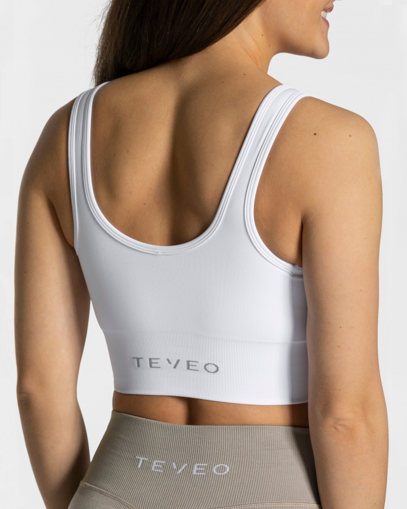 White Women's Teveo Sensation Bras | 7836-LEUIH