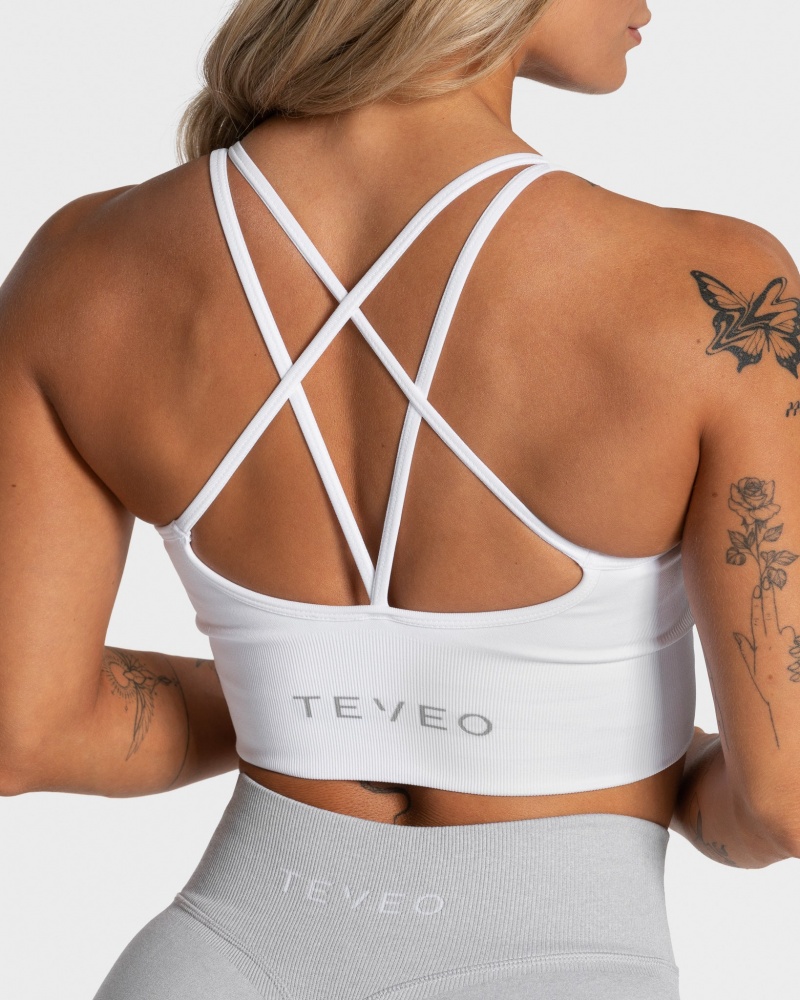 White Women's Teveo Statement Bras | 2051-CUQPD