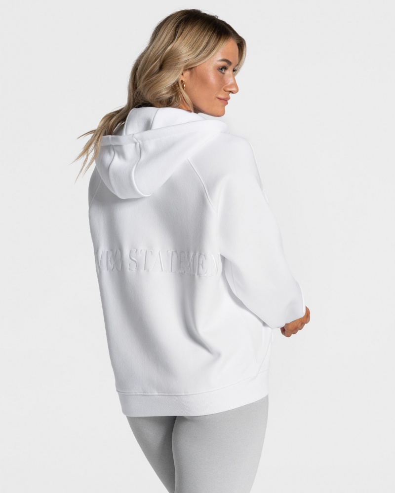 White Women's Teveo Statement Oversized Jackets | 7326-NUDVR