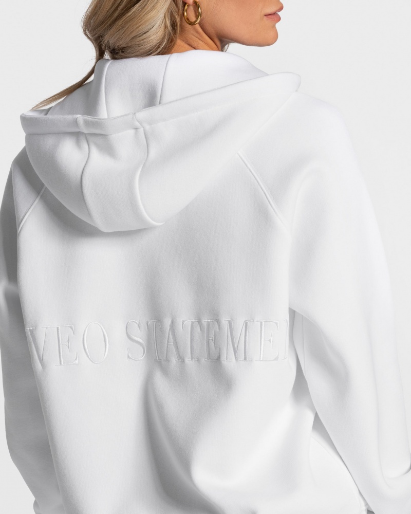 White Women's Teveo Statement Oversized Jackets | 7326-NUDVR