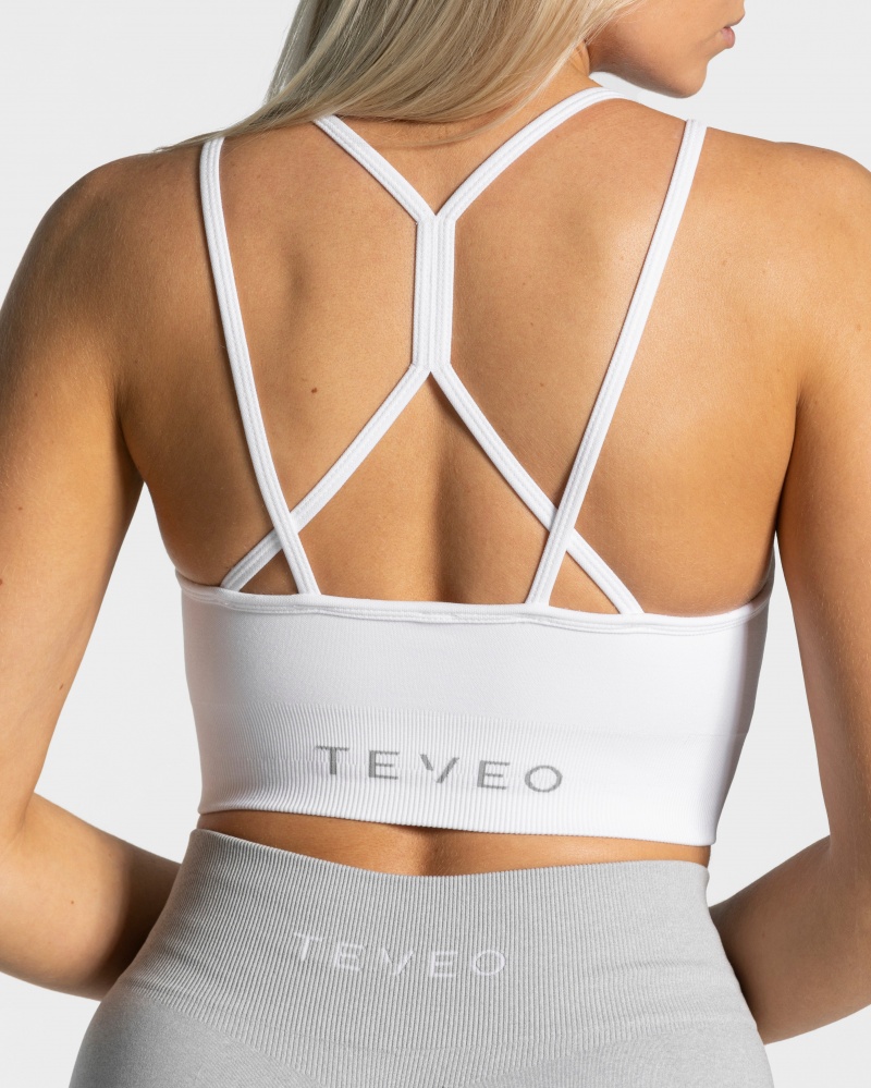 White Women's Teveo Timeless Scrunch Bras | 9512-ZKLTX